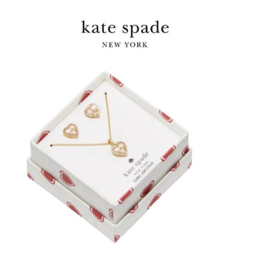 ♠️ kate spade ♠️ Spell It Out Pendant And Studs Boxed Set